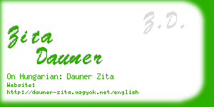 zita dauner business card